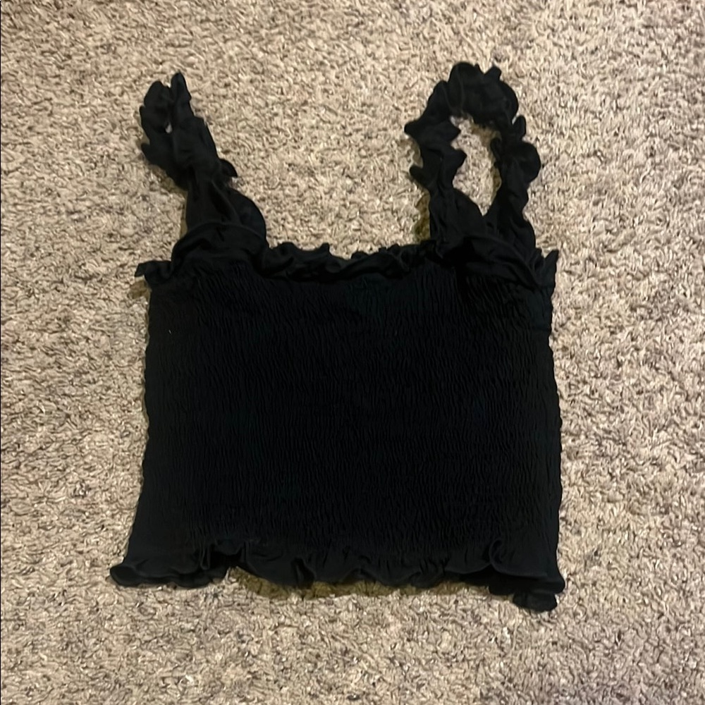 Black Ruffled Women's SHEIN Top Size Medium